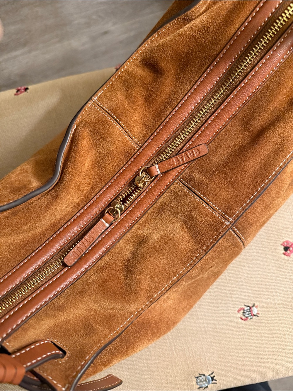 STAUD Harold Bag, Tan Suede - Picture 11 of 11